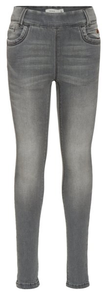 Girls denim leggings in grey