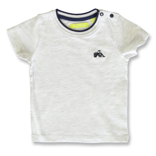 Baby shirt grey tractor patch