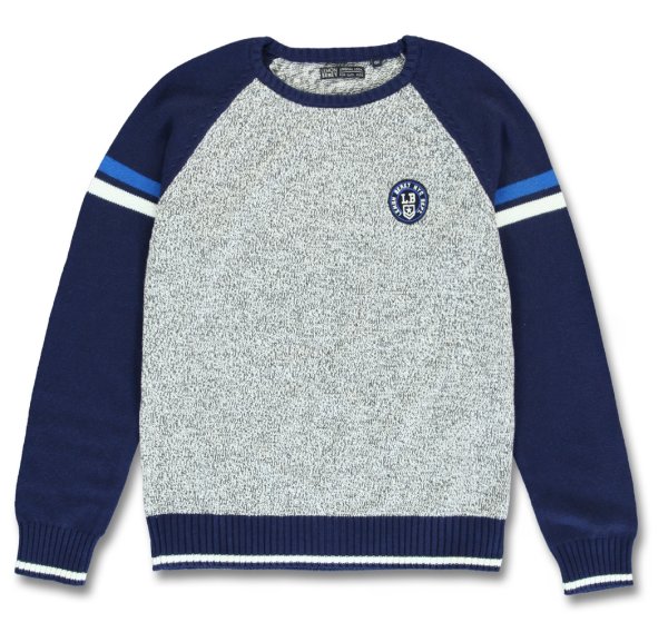 Boys jumper blue with patch