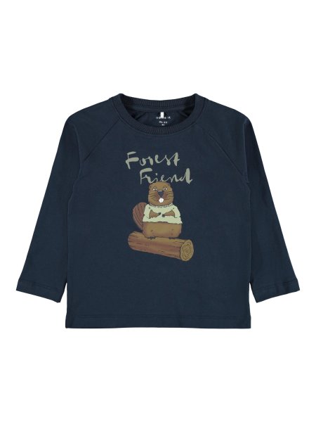 Boys jumper blue with print