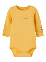 Baby bodysuit with long sleeves