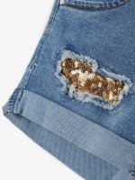 Girls shorts with sequins