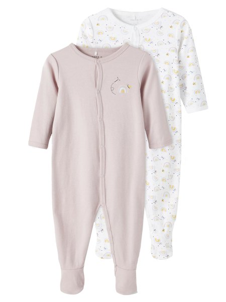 Baby girls 2-pack sleep overalls