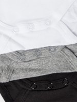 Unisex 3-pack bodysuits short sleeve