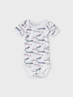 short-sleeved baby bodysuits in a pack of 3