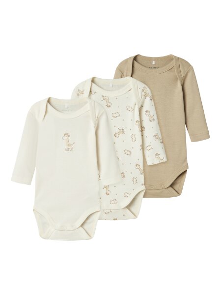 Unisex Baby Body 3er Pack "Giraffe"