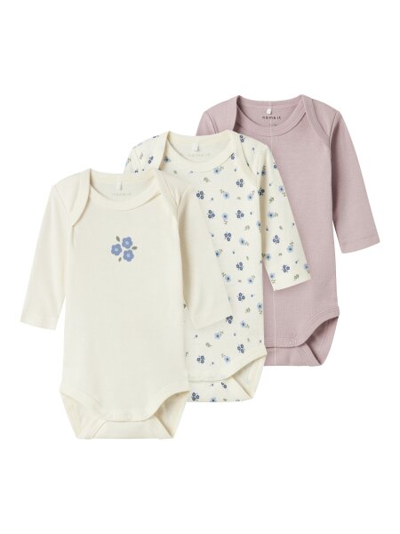 M&auml;dchen Baby Body 3er Pack "Flower"