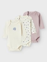 M&auml;dchen Baby Body 3er Pack "Flower"