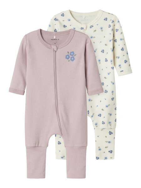 M&auml;dchen Strampler im 2 Pack mit Rei&szlig;verschluss